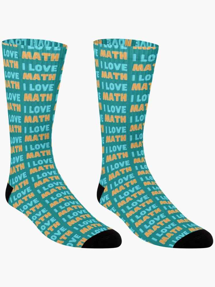 Thumbnail 3 of 5, Socks, I Love Math designed and sold by MathVerge.