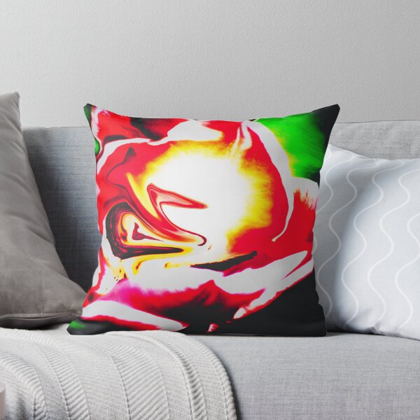 abstract floral design Throw Pillow