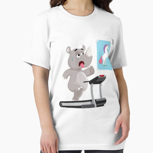 Vista previa del artículo con la obra «Camiseta de entrenamiento de motivación Rhino Unicorn», diseñado y vendido por themelonink.