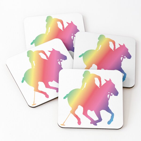Item preview, Rainbow Polo Horse & Player designed and sold by FiveWheatJamie.