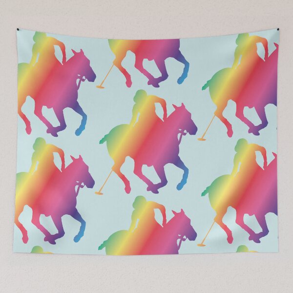 Item preview, Rainbow Polo Horse & Player designed and sold by FiveWheatJamie.