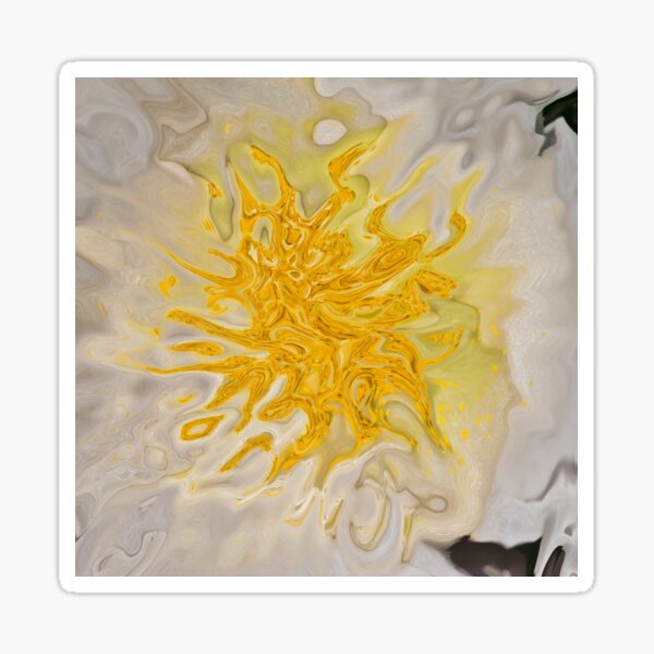 yellow on white background Sticker