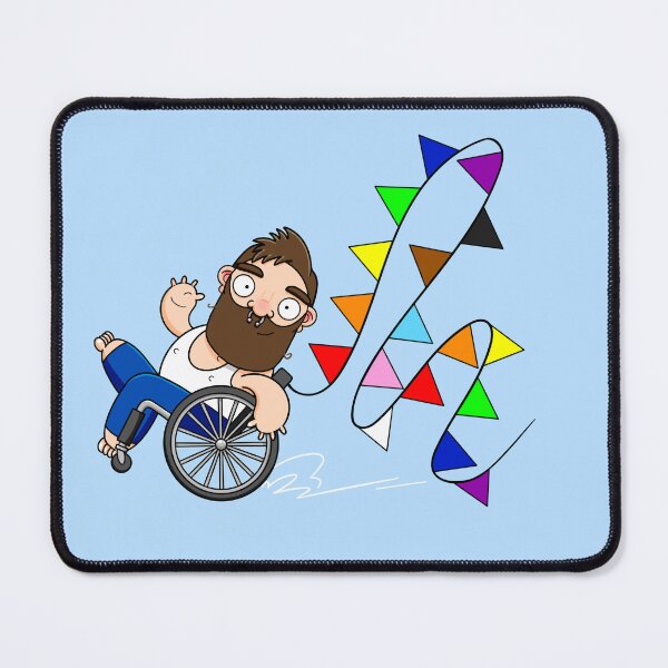 Item preview, Disable Pride on Wheels | Queer Inclusive Cartoon Characters designed and sold by Love Burty.