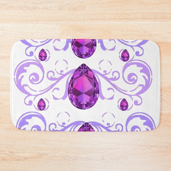 Item preview, PURPLE AMETHYST FEBRUARY BIRTHSTONE GEMS LILAC-WHITE ART SCROLLS designed and sold by sharlesart.