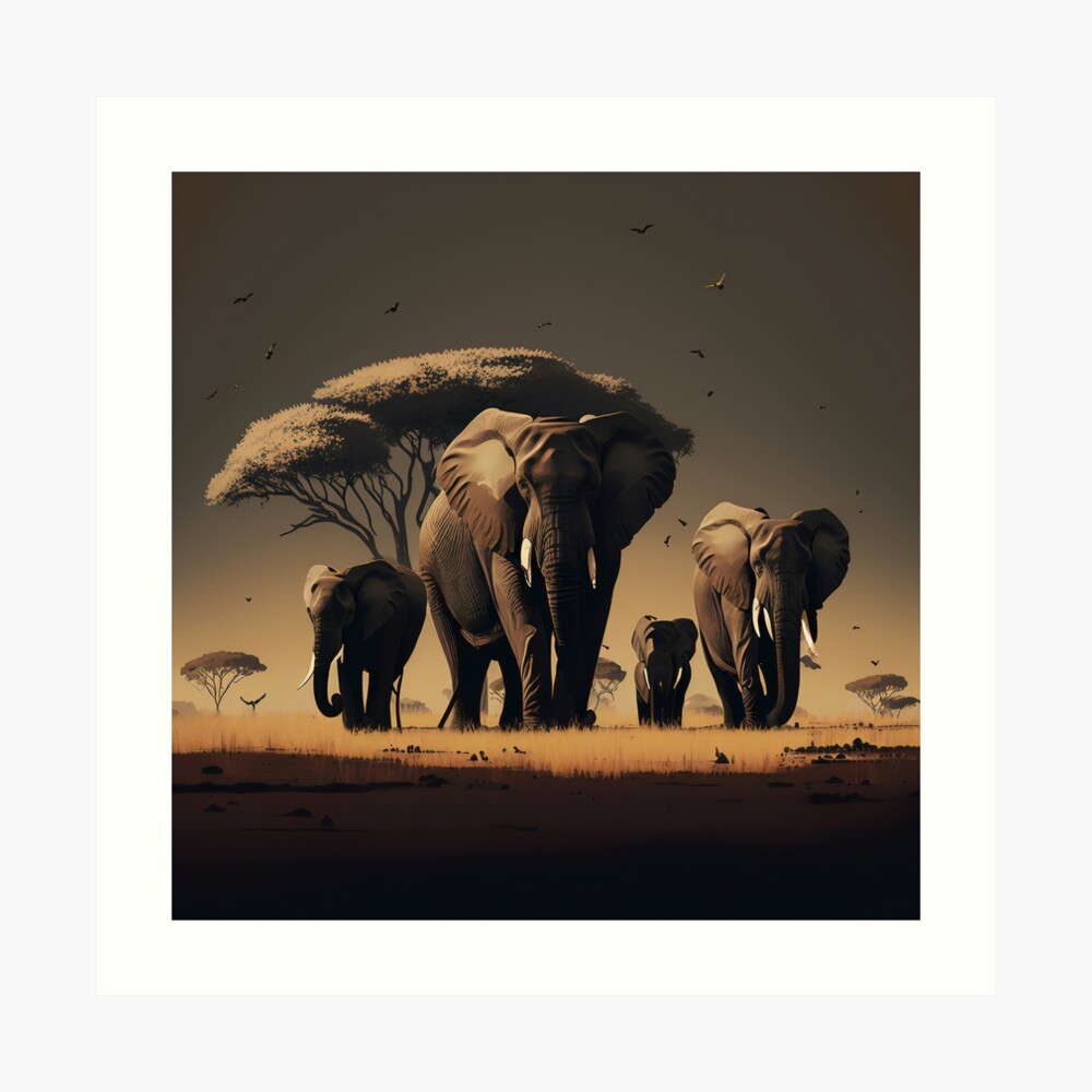 Tierisch Elephant German Animal Wall high quality Art