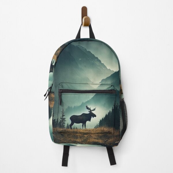 Item preview, Moose in a field of mountains designed and sold by boltjesdesign.