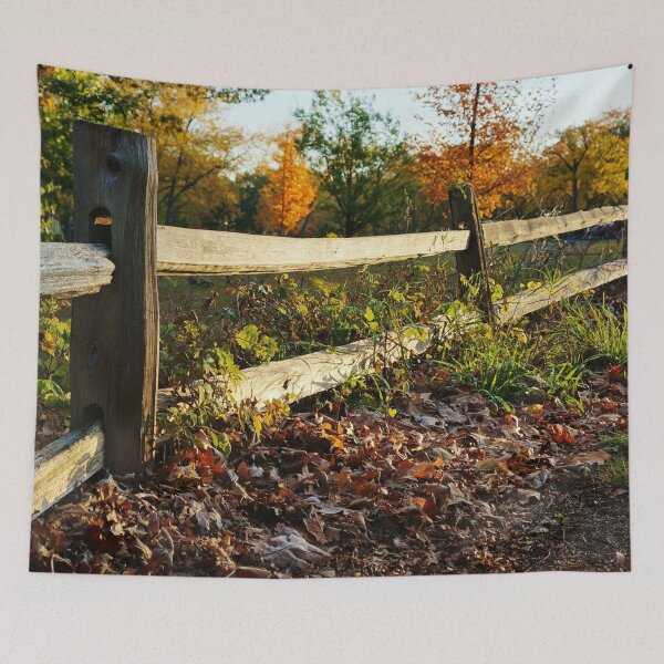 Item preview, Rustic Wooden Fence in Autumn designed and sold by Nalinne Jones.