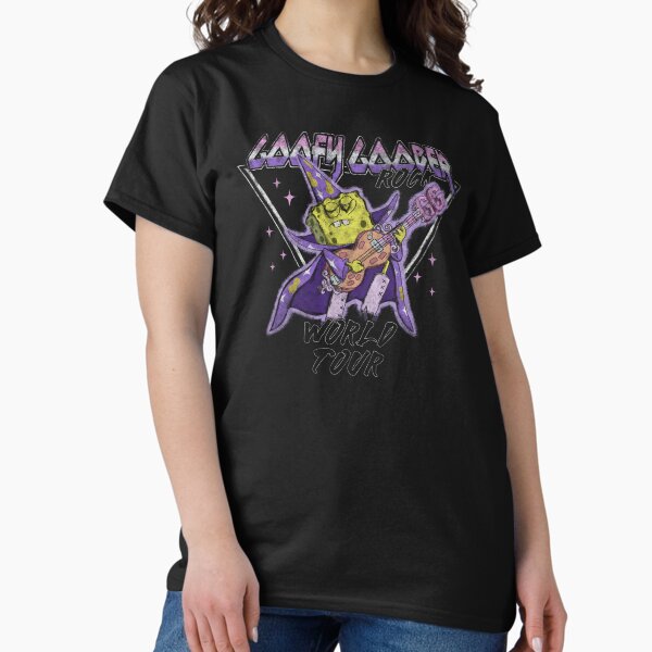 Vista previa del artículo con la obra «Bob Esponja Pantalones Cuadrados Goofy Goober Rock World Tour», diseñado y vendido por FifthSun.