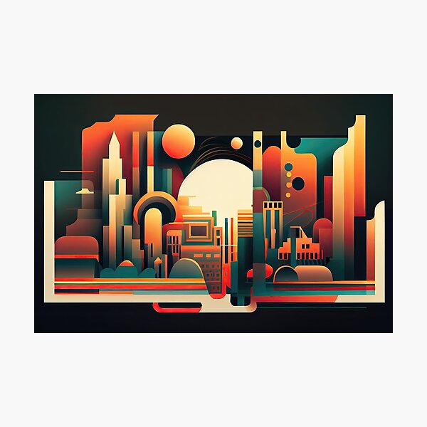 Item preview, Abstract Cityscape designed and sold by Ottaviana.