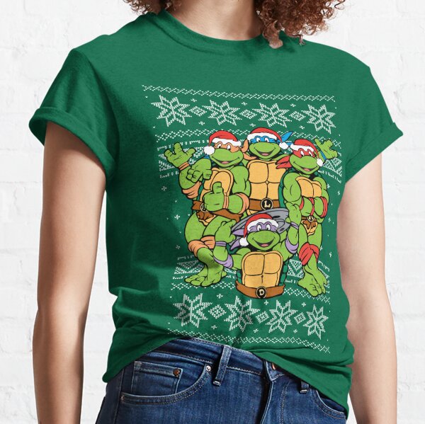 Teenage Mutant Ninja Turtles Christmas Happy Holidays Group T-Shirt