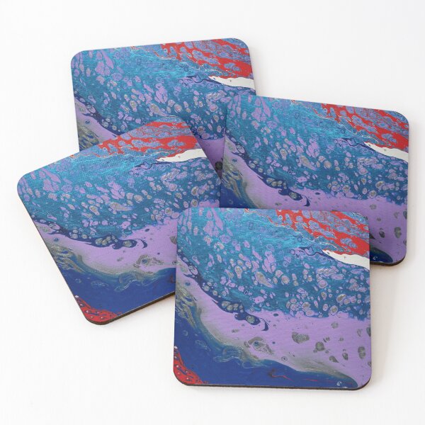 Item preview, Ocean Tide Red - Fluid acrilic painting  designed and sold by YikosCastle.