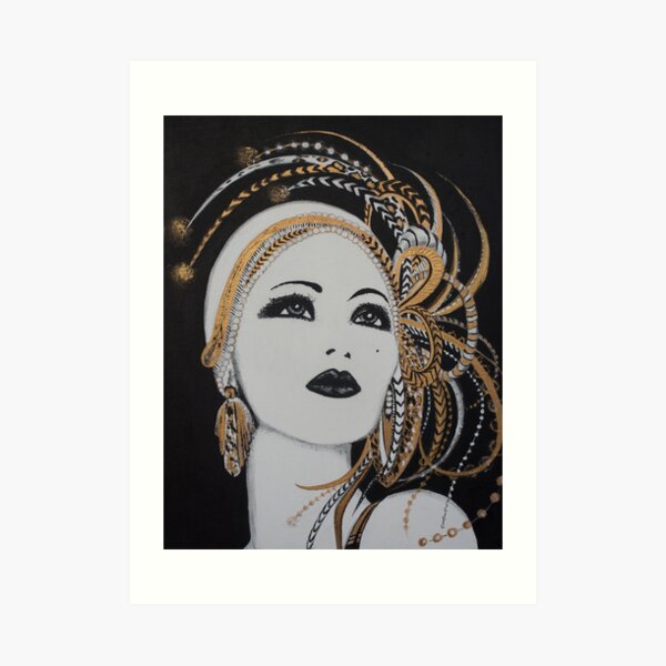 ART DECO GOLD BEAUTY Art Print