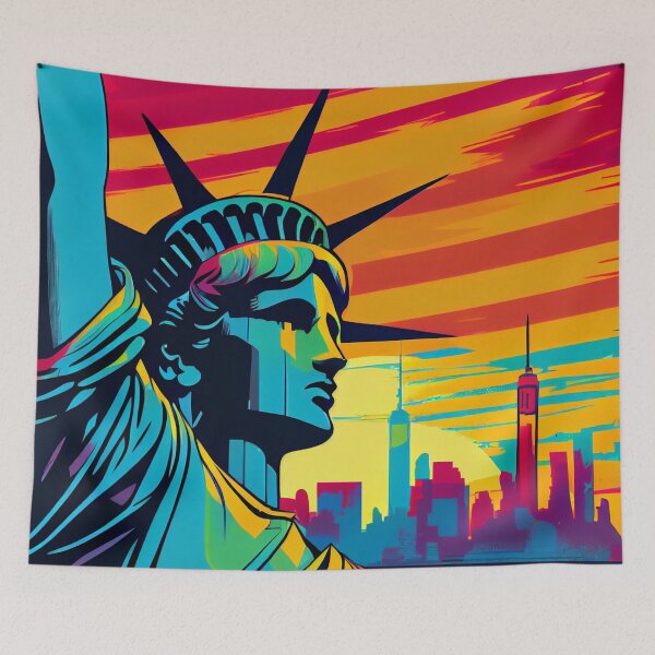 Item preview,  "A Colorful Depiction of the Statue of Liberty and New York" designed and sold by Mykhailov.