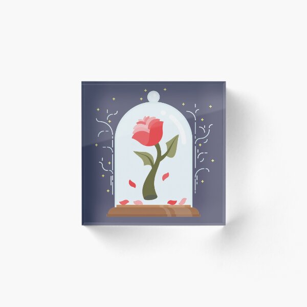 The Beast's Rose Acrylic Block