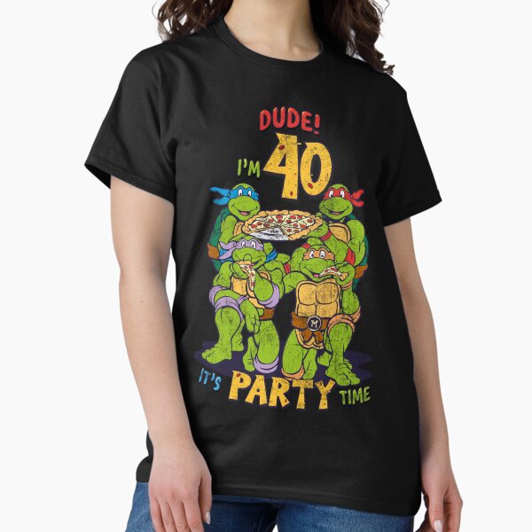 Aperçu de l'œuvre Teenage Mutant Ninja Turtles 40e anniversaire Pizza Party créée et vendue par FifthSun.