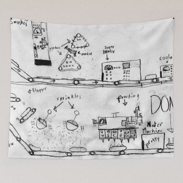Item preview, Crinkled Cake Factory Blueprint designed and sold by Nalinne Jones.