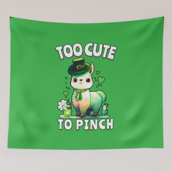 Item preview, Too Cute To Pinch Cute Llama Saint Patrick's Day 2023 designed and sold by Trinket-Trickster.