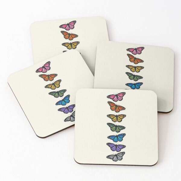 Item preview, Rainbow Monarch Butterflies  designed and sold by Daisy Ring Art.
