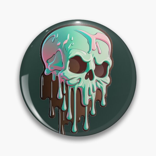 Item preview, Melting Skull - Green and Pink designed and sold by GenerationGems.