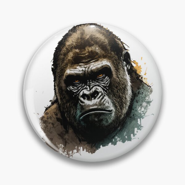 Item preview, Gorilla Head Watercolor Art Mountain Gorilla designed and sold by Brockinator.
