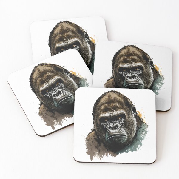 Item preview, Gorilla Head Watercolor Art Mountain Gorilla designed and sold by Brockinator.