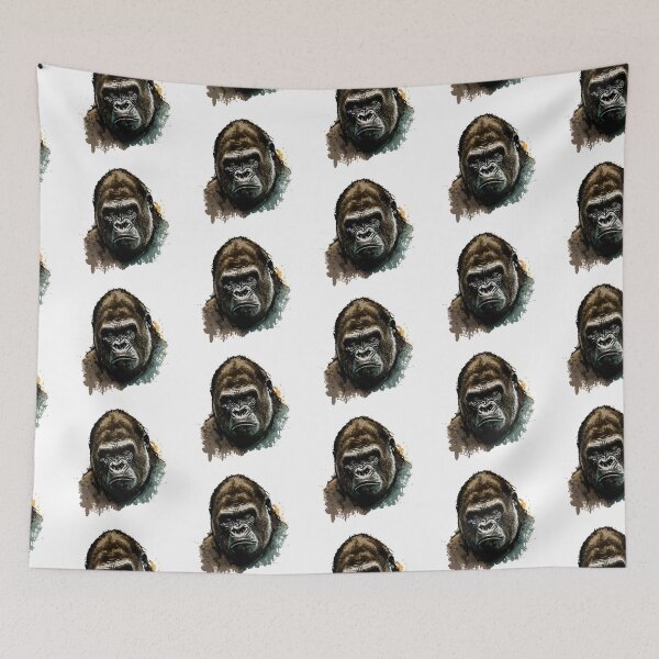 Item preview, Gorilla Head Watercolor Art Mountain Gorilla designed and sold by Brockinator.