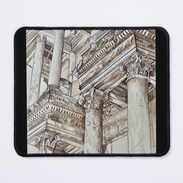 Item preview, Ephesus Mixed media drawing designed and sold by artistmariamali.