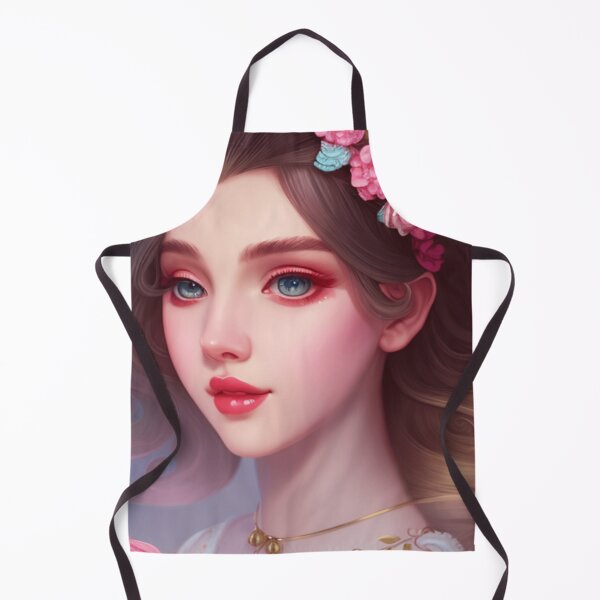 Item preview, Young woman with brown hair, red eye shadow and brown eyes designed and sold by Girly-Universe.