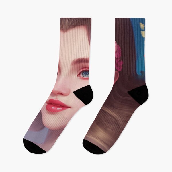 Item preview, Young woman with brown hair, red eye shadow and brown eyes designed and sold by Girly-Universe.
