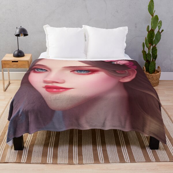 Item preview, Young woman with brown hair, red eye shadow and brown eyes designed and sold by Girly-Universe.