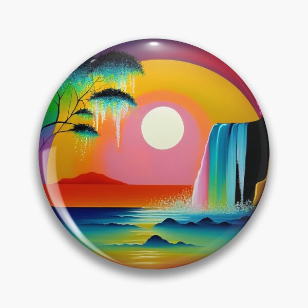Item preview, Magical Sunset Beach Waterfall, My Happy Place designed and sold by Orianah.