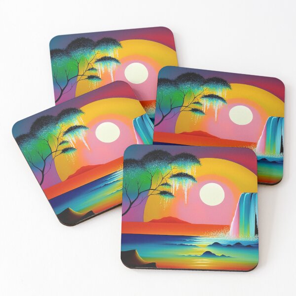 Item preview, Magical Sunset Beach Waterfall, My Happy Place designed and sold by Orianah.