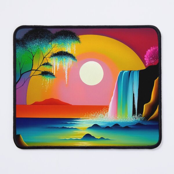 Item preview, Magical Sunset Beach Waterfall, My Happy Place designed and sold by Orianah.