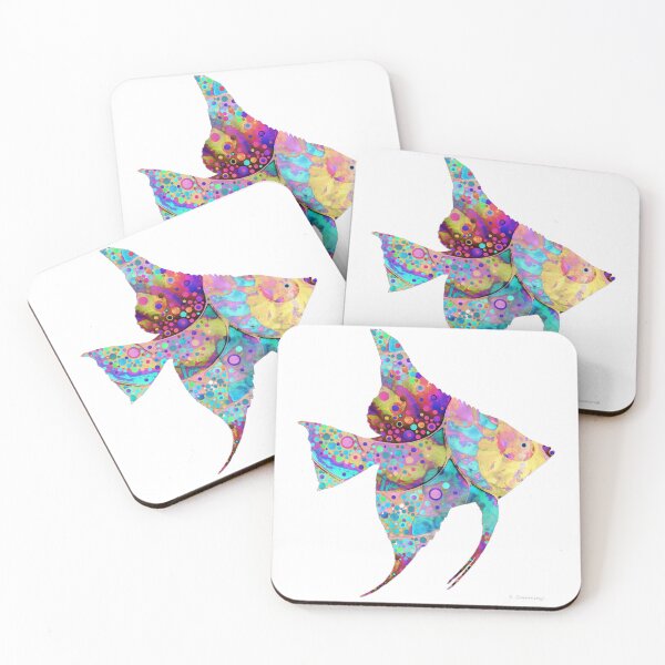 Item preview, Arte colorido del pez ángel encantado de Sharon Cummings designed and sold by Sharon Cummings Art.