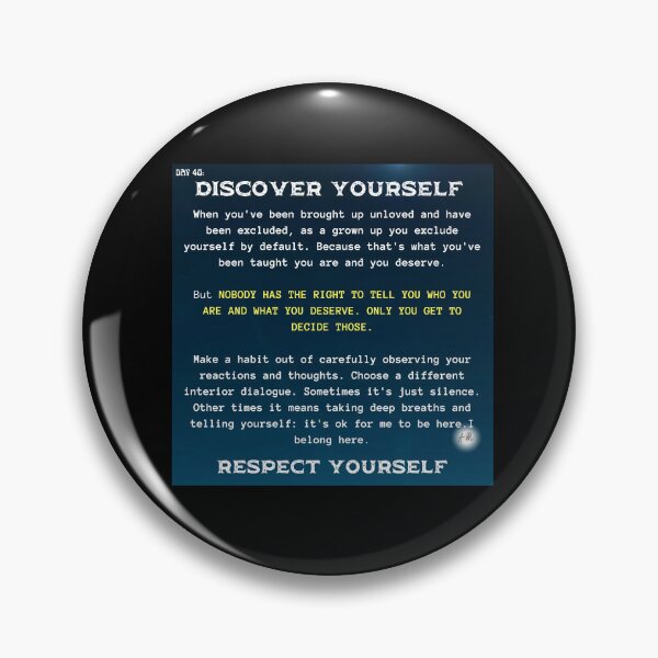 Item preview, Day 40 of the year: Discover yourself, respect yourself designed and sold by BuddyBoots.