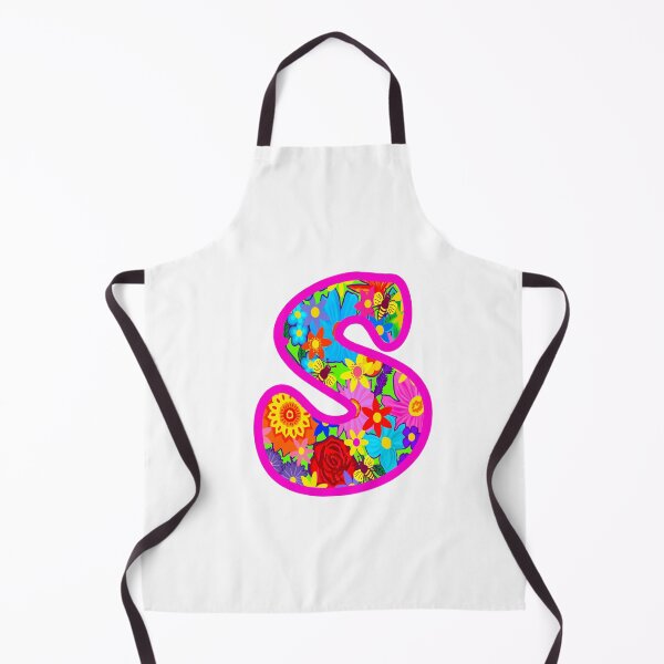 Item preview, Pink Floral Alphabet Letter S – Colorful Boho Psychedelic Flower Typography Art designed and sold by Vividality.