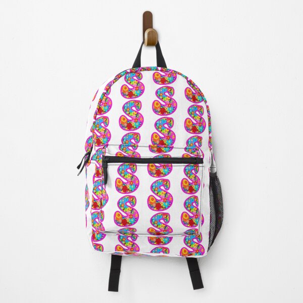 Item preview, Pink Floral Alphabet Letter S – Colorful Boho Psychedelic Flower Typography Art designed and sold by Vividality.