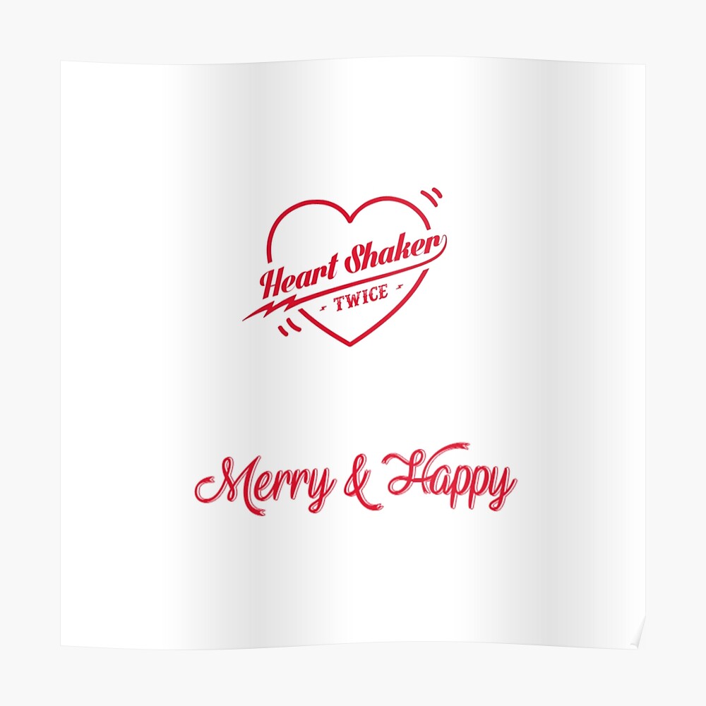 Twice Heart Shaker Merry Happy Sticker By Dewdrxps Redbubble