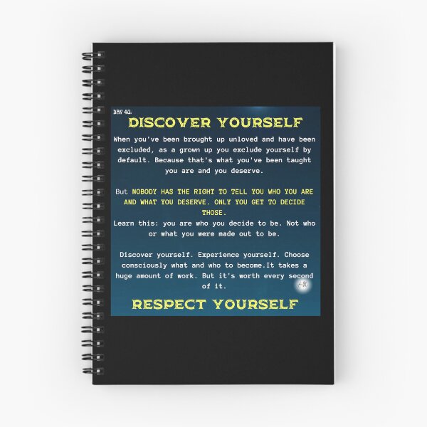 Item preview, Day 40 of the year: Discover yourself, respect yourself designed and sold by BuddyBoots.
