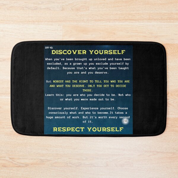 Item preview, Day 40 of the year: Discover yourself, respect yourself designed and sold by BuddyBoots.