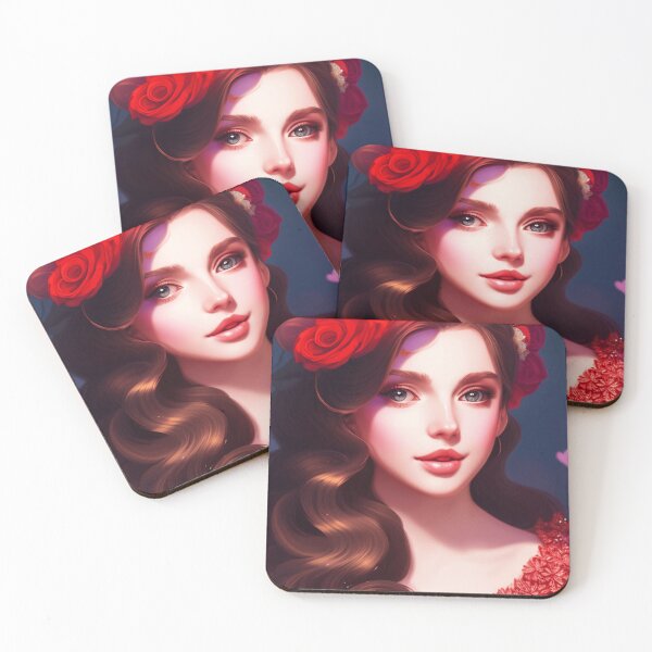 Item preview, Young woman with brown hair and blue eyes designed and sold by Girly-Universe.