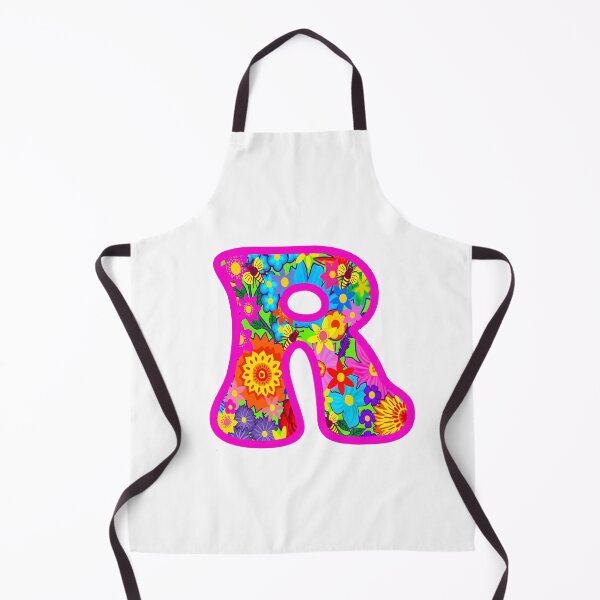 Item preview, Pink Floral Alphabet Letter R – Colorful Boho Psychedelic Flower Typography Art designed and sold by Vividality.