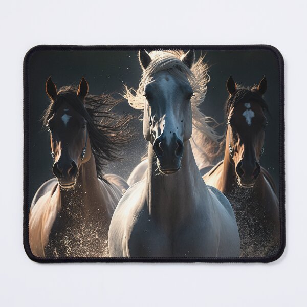 Item preview, Three wild horses running through the water designed and sold by RK - Shop.