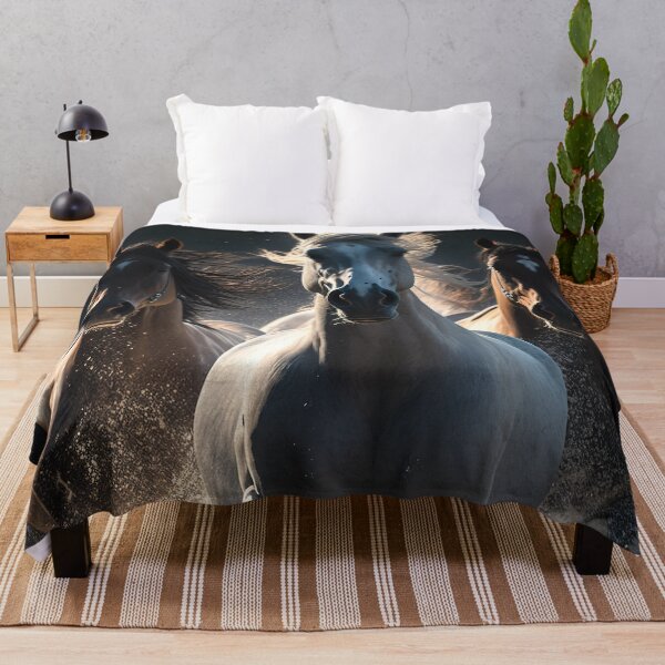 Item preview, Three wild horses running through the water designed and sold by RK - Shop.
