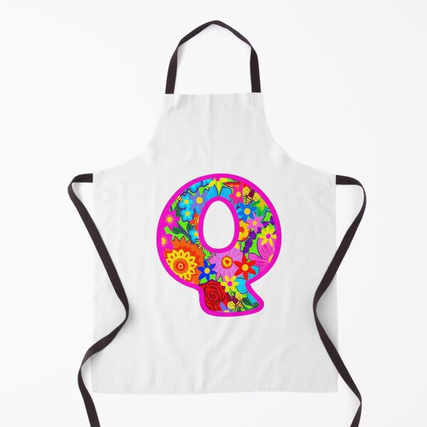 Item preview, Pink Floral Alphabet Letter Q – Colorful Boho Psychedelic Flower Typography Art designed and sold by Vividality.