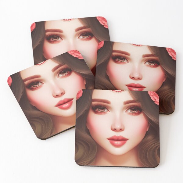 Item preview, Young woman with brown hair and brown eyes designed and sold by Girly-Universe.