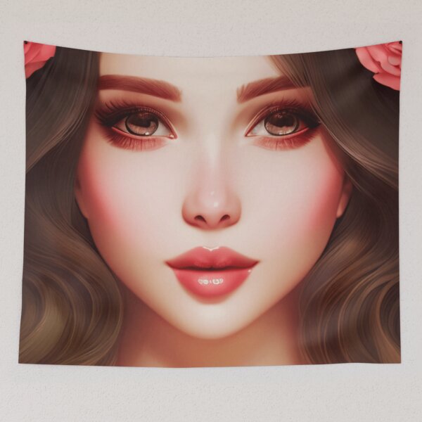 Item preview, Young woman with brown hair and brown eyes designed and sold by Girly-Universe.