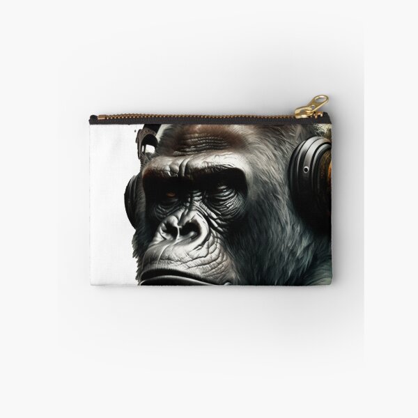 Item preview, Gorilla Wearing Headphones Mountain Gorilla designed and sold by Brockinator.