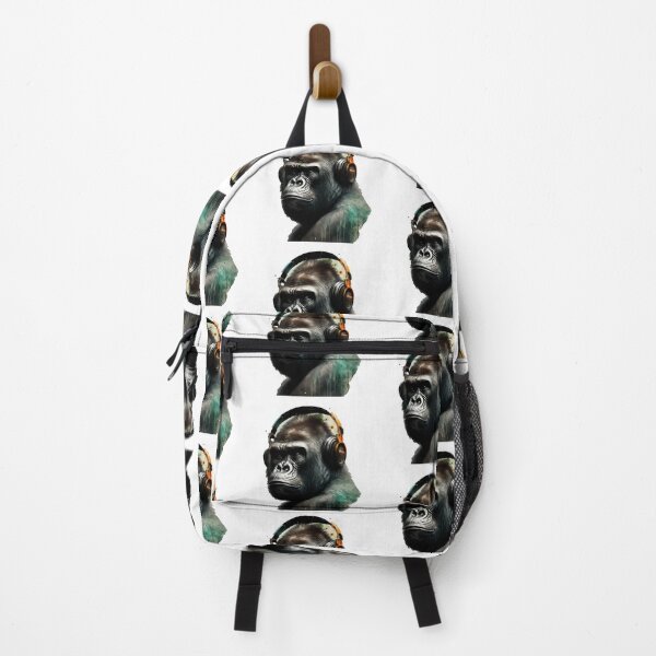 Item preview, Gorilla Wearing Headphones Mountain Gorilla designed and sold by Brockinator.