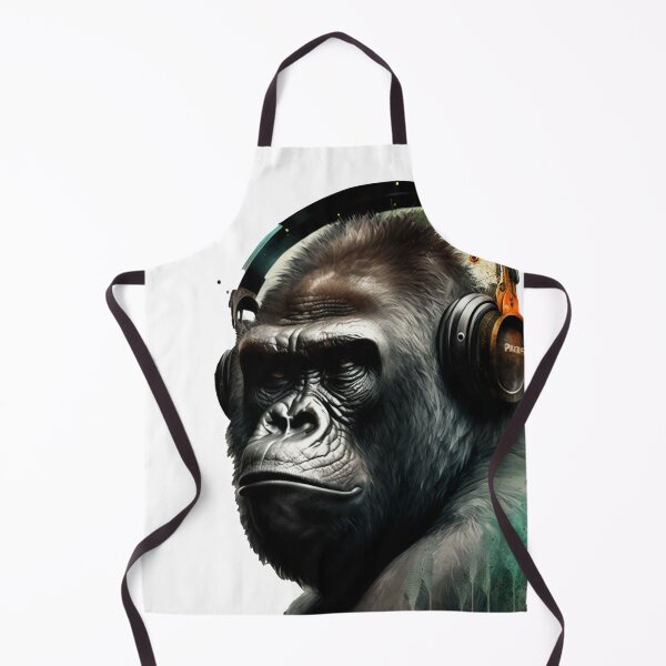 Item preview, Gorilla Wearing Headphones Mountain Gorilla designed and sold by Brockinator.